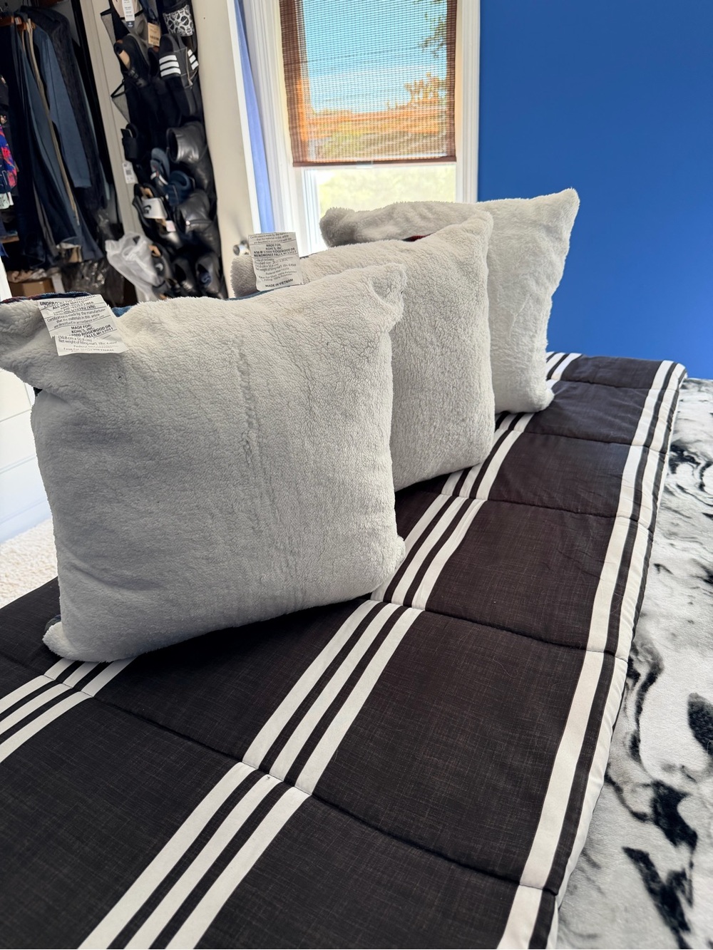 3 Cuddl Duds Plaid Print Plush Throw Pillow. 20”x20”. Multicolor. New with Tags - Picture 10 of 16